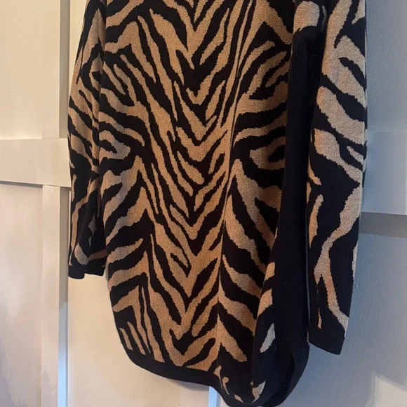 CAbi Zebra Print Sweater - Black and Brown - Picture 5 of 5